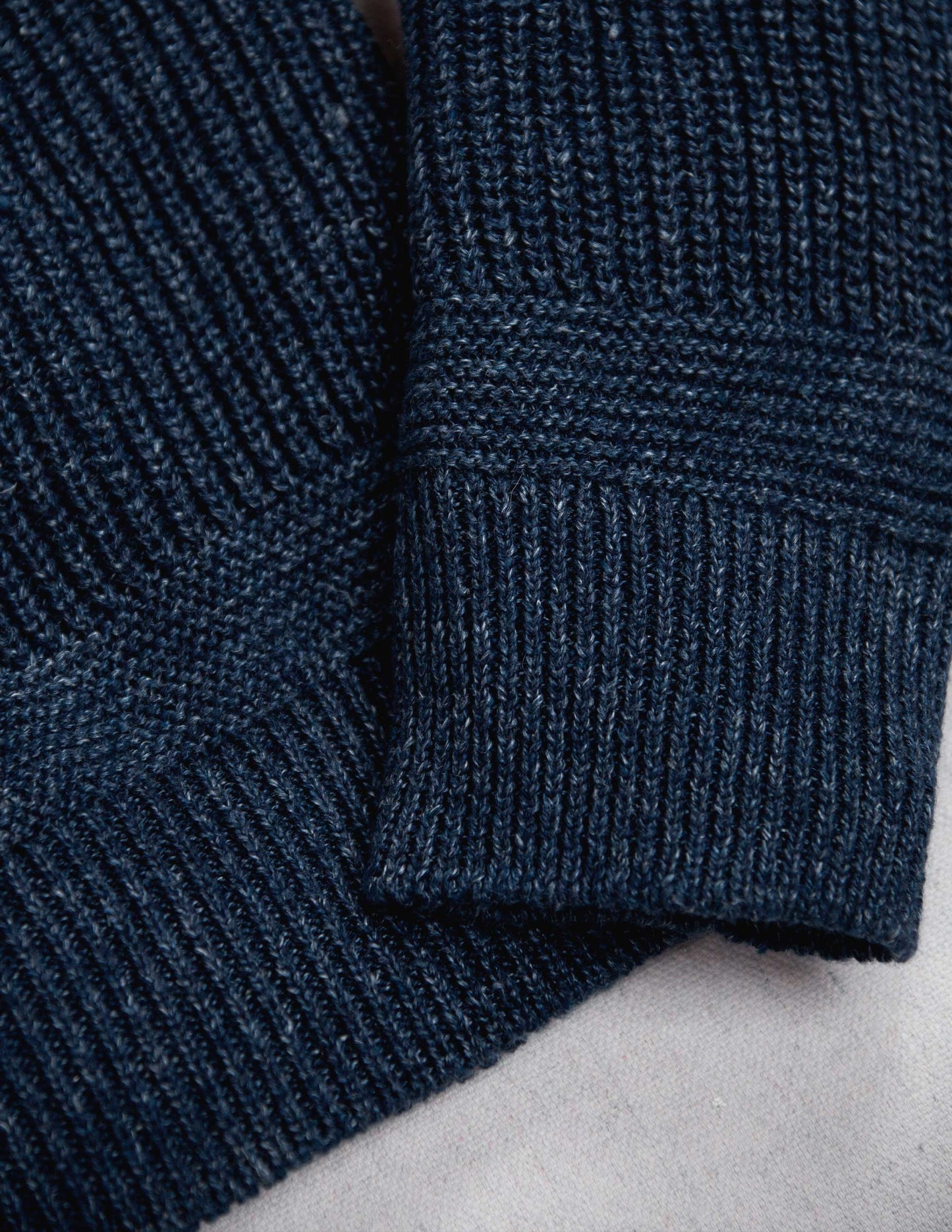 Porto Linen Cotton Sweater in Indigo