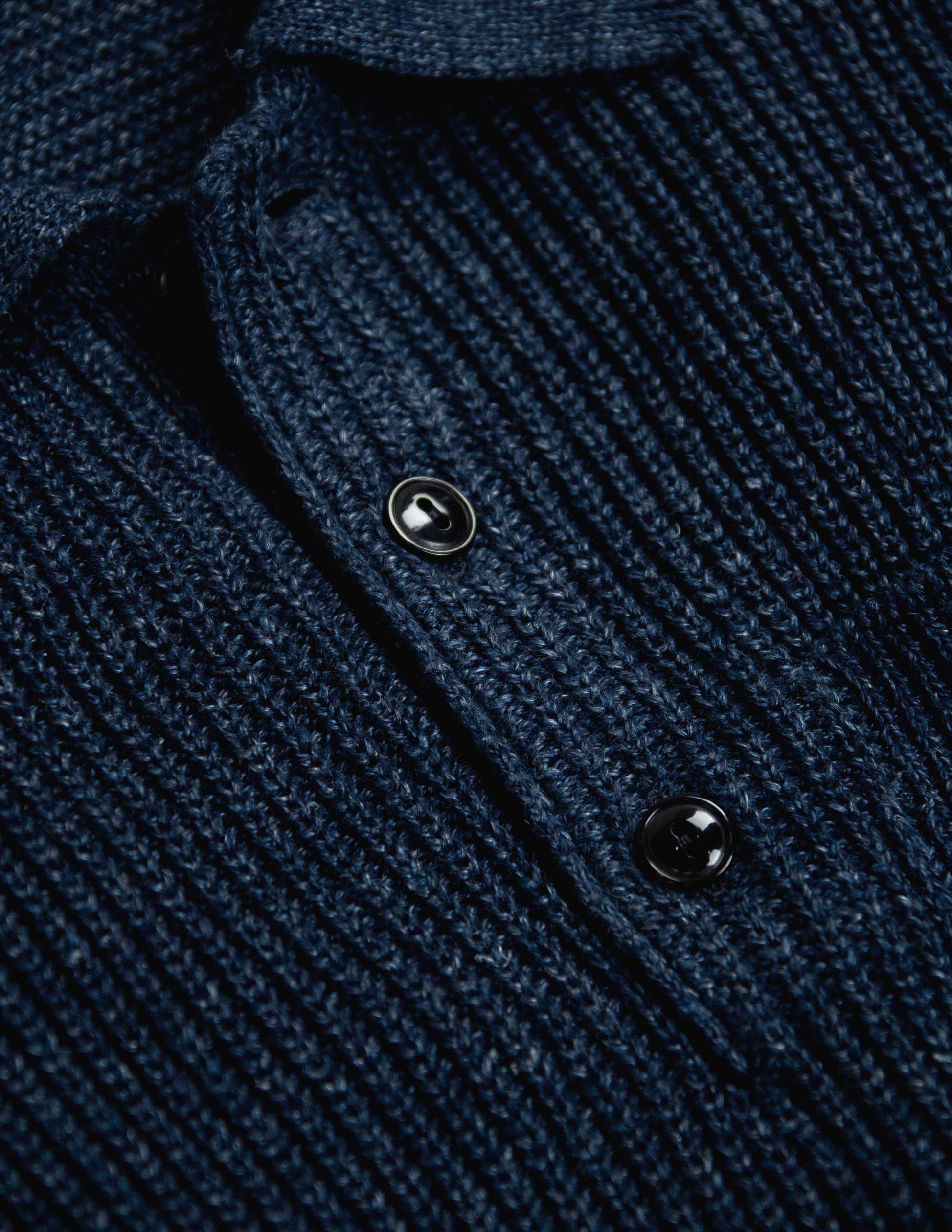 Porto Linen Cotton Sweater in Indigo