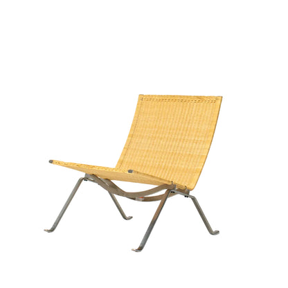 Poul Kjærholm PK22 Lounge Chair for Fritz Hansen in Woven Cane