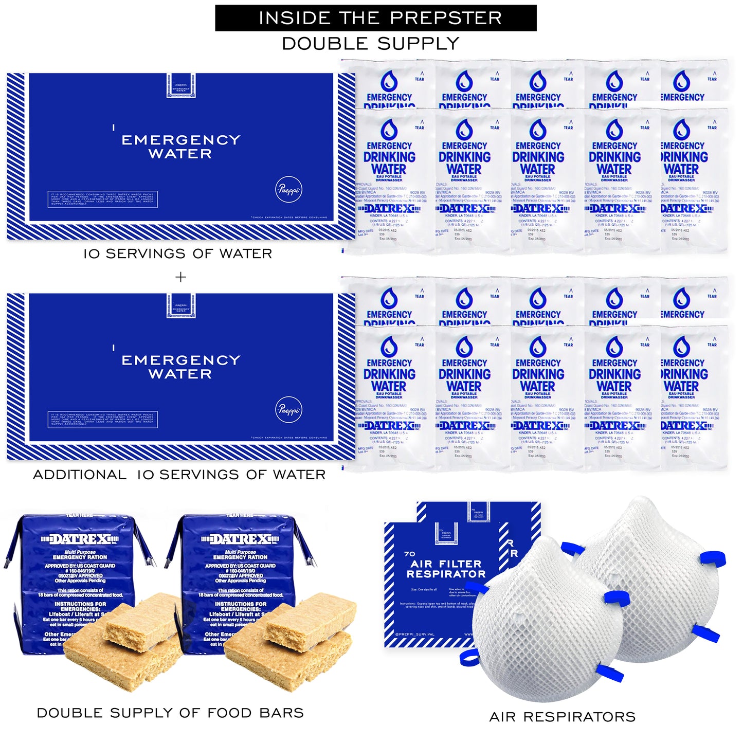 Preppi The Prepster 3-Day Emergency Kit Bag