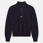 AARON LEVINE HALF ZIP SWEATSHIRT - NAVY