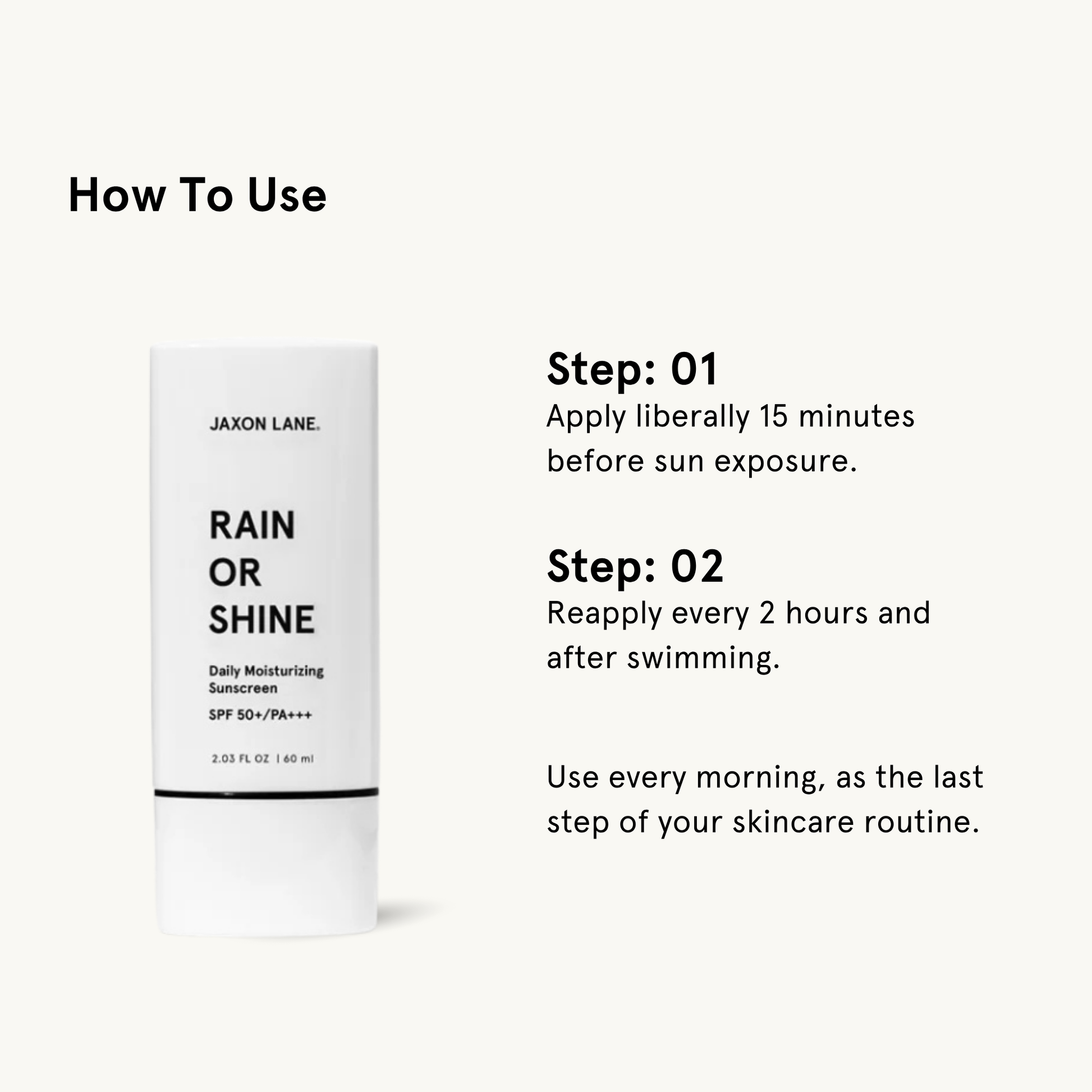 Jaxon Lane Daily Moisturizing Sunscreen