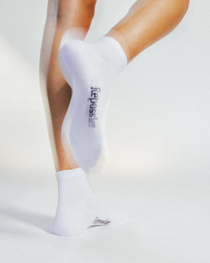 Repossier WHITE HALF CREW SOCKS 3-PACK