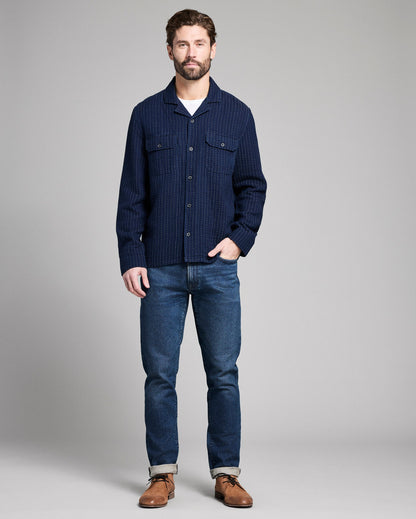 Billy Reid Pin Dot Dobby Two Pocket Overshirt