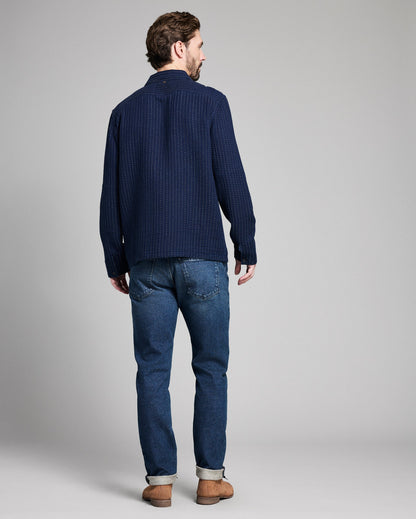 Billy Reid Pin Dot Dobby Two Pocket Overshirt