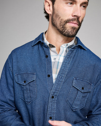 Billy Reid Cotton Dobby Scout Shirt
