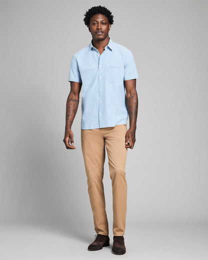 Billy Reid Short Sleeve Chambray Donelson Shirt