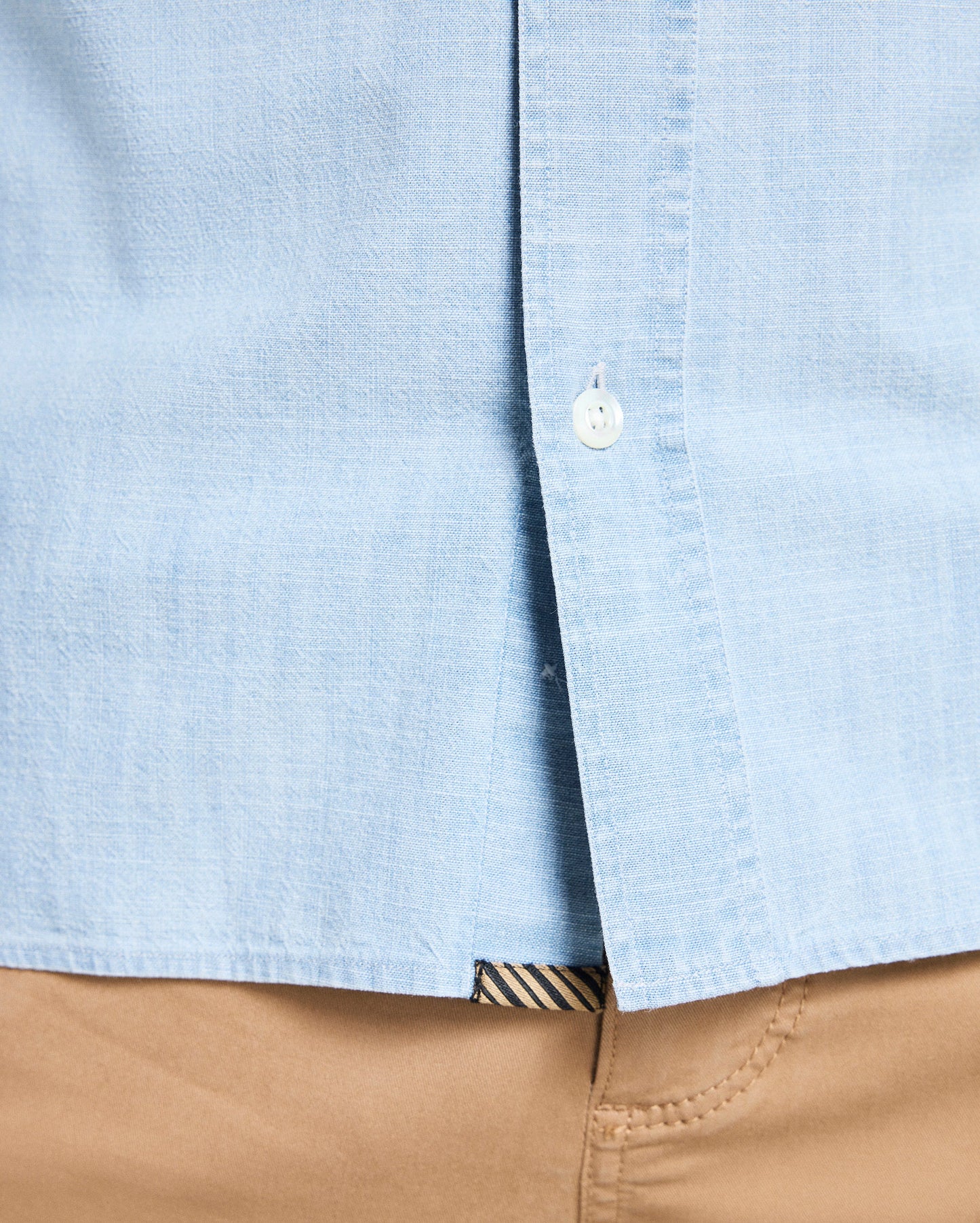 Billy Reid Short Sleeve Chambray Donelson Shirt