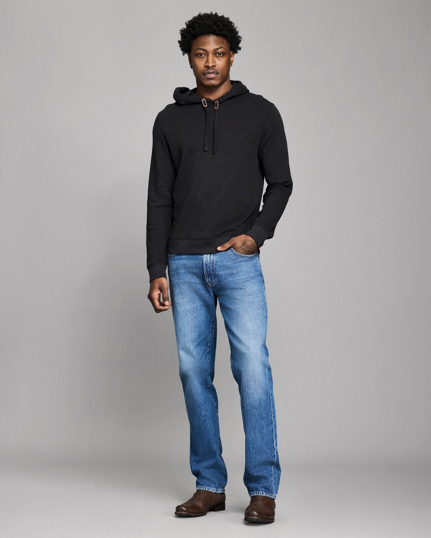 Billy Reid French Terry Hoodie Pullover
