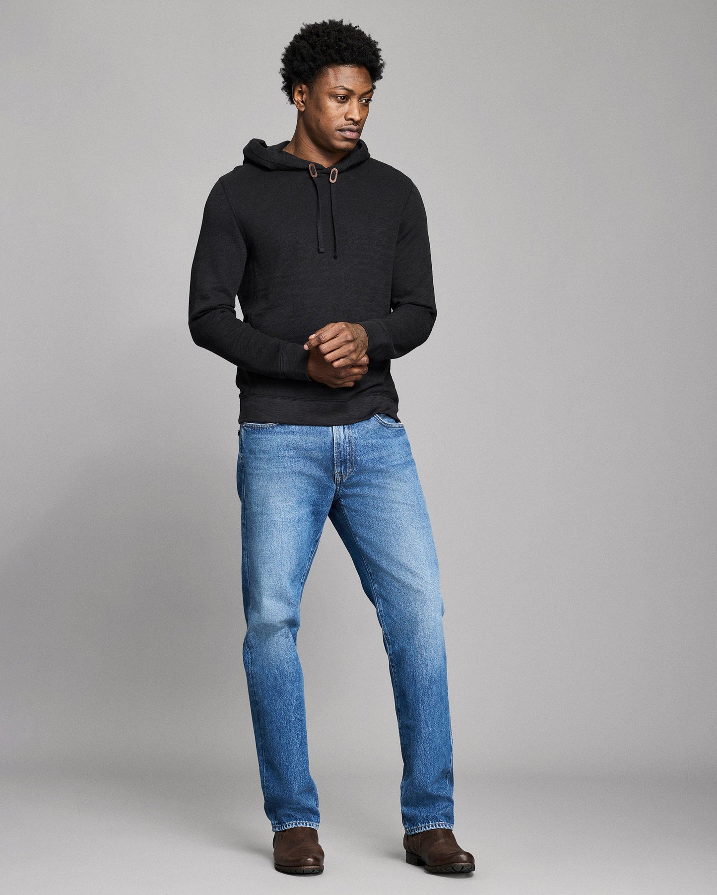 Billy Reid French Terry Hoodie Pullover