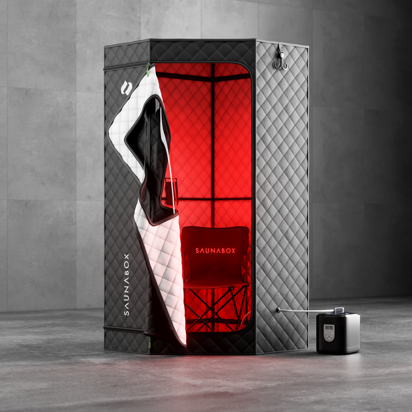 SaunaBox SmartSteam Pro With Red-Light Therapy