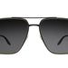 Barton Perreira 007 Scaramanga Sunglasses - Black Satin / Gold / Noir (AR) With Breath Logo