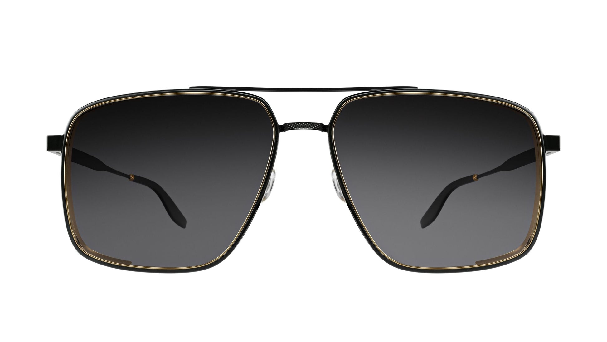 Barton Perreira 007 Scaramanga Sunglasses Black Satin Gold Noir (AR) With Breath Logo