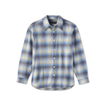 AARON LEVINE SHADOW FLANNEL - SAPPHIRE