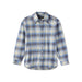 AARON LEVINE SHADOW FLANNEL - SAPPHIRE