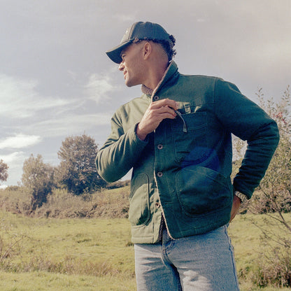 Imperfects Sherpa Shepherds Shirt in Waxed Canvas