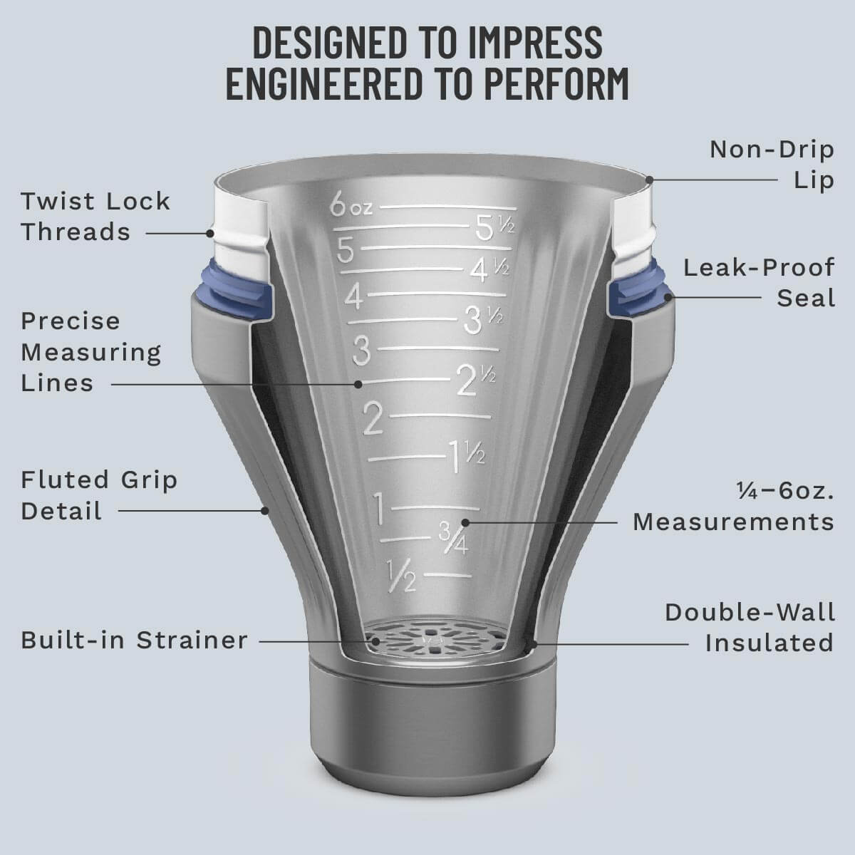 Elevated Craft Diamond Edition Hybrid Cocktail Shaker