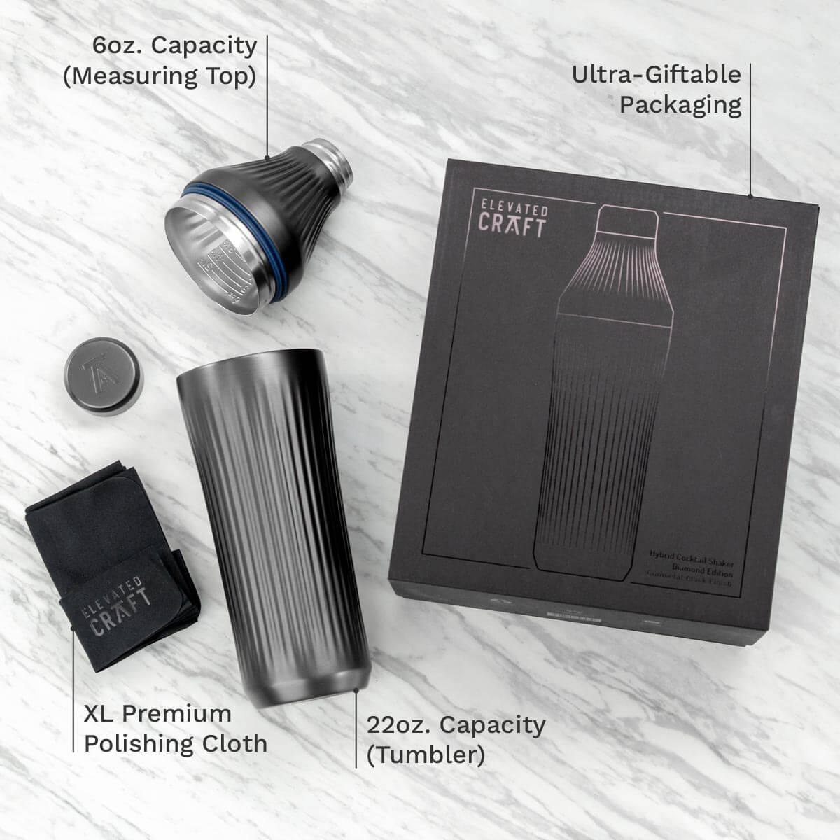Elevated Craft Diamond Edition Hybrid Cocktail Shaker