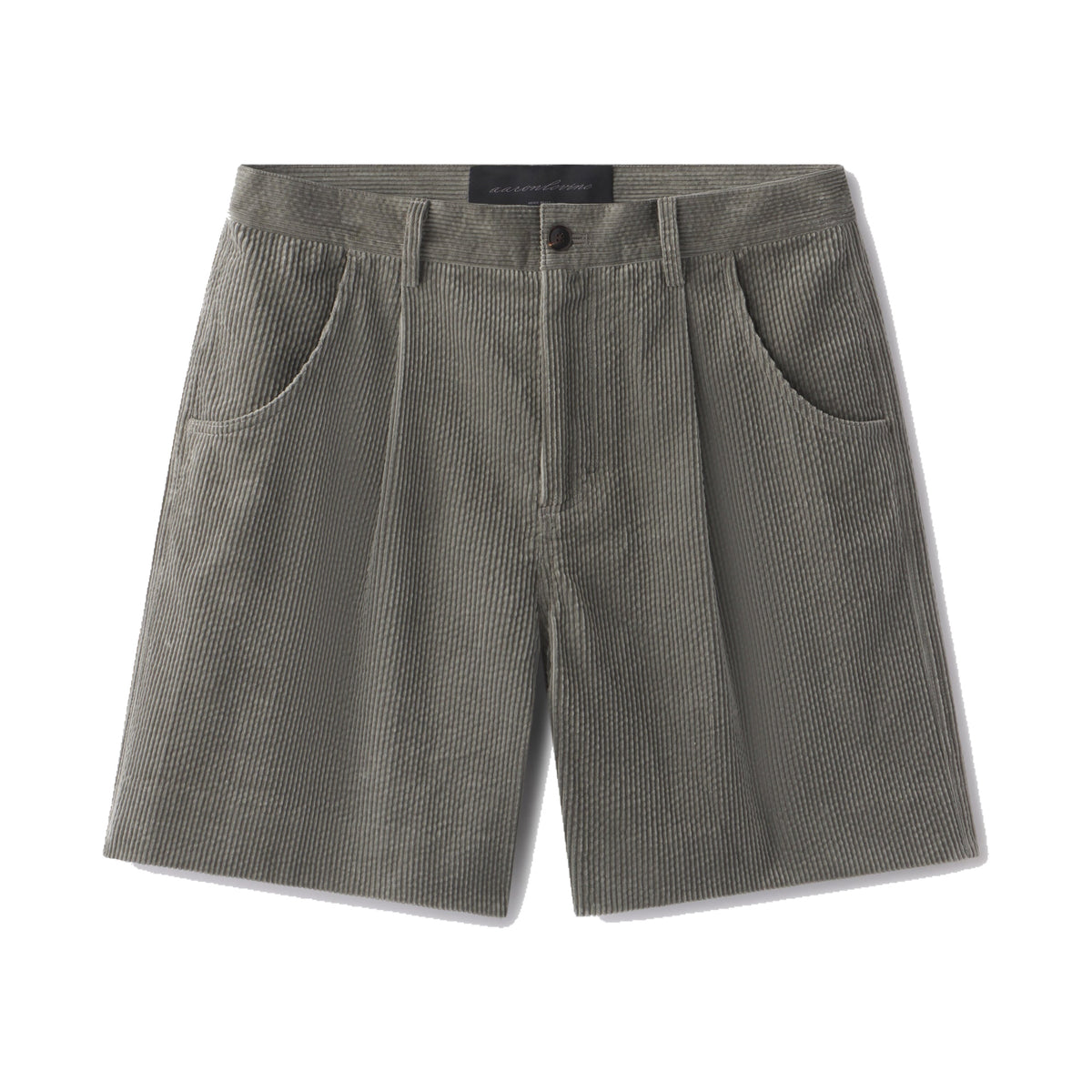AARON LEVINE SINGLE PLEAT CORDUROY SHORT SAGE