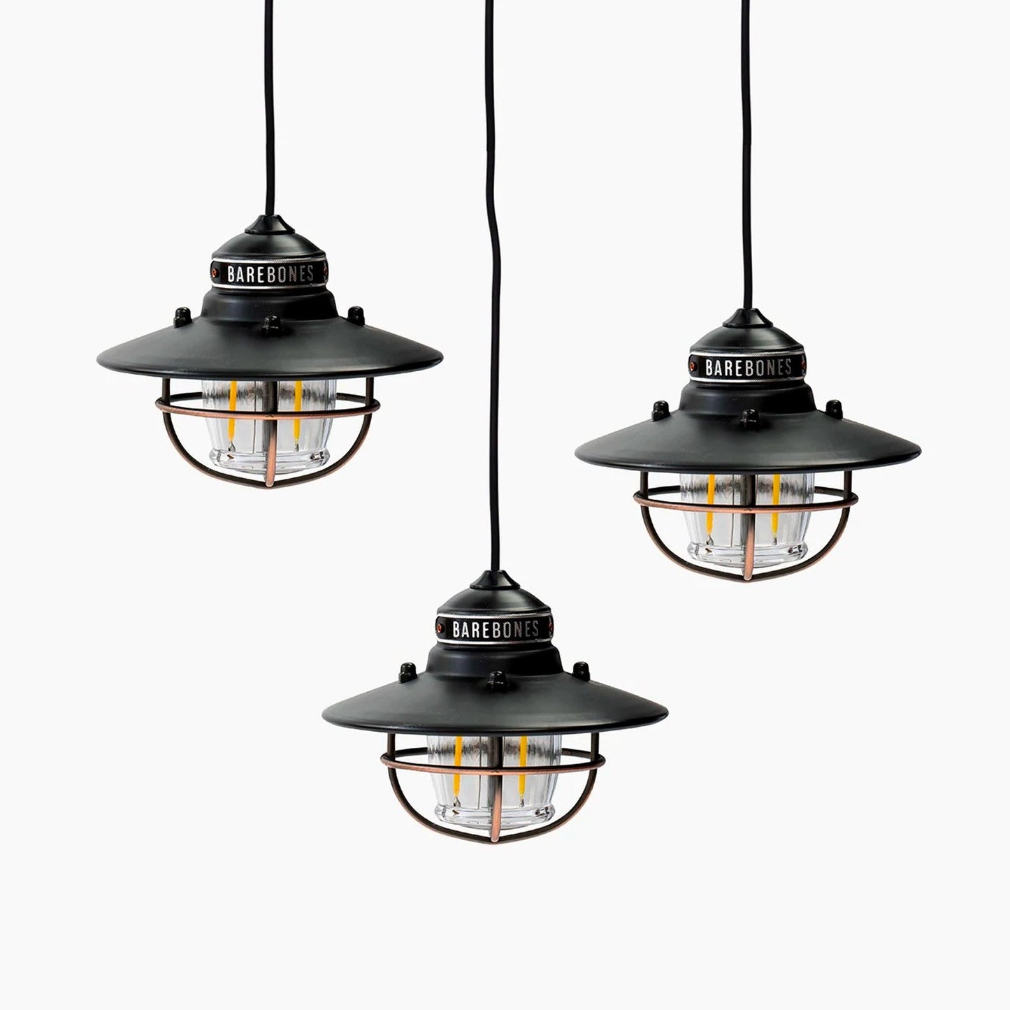 Barebones Edison Pendant String Lights Antique Bronze