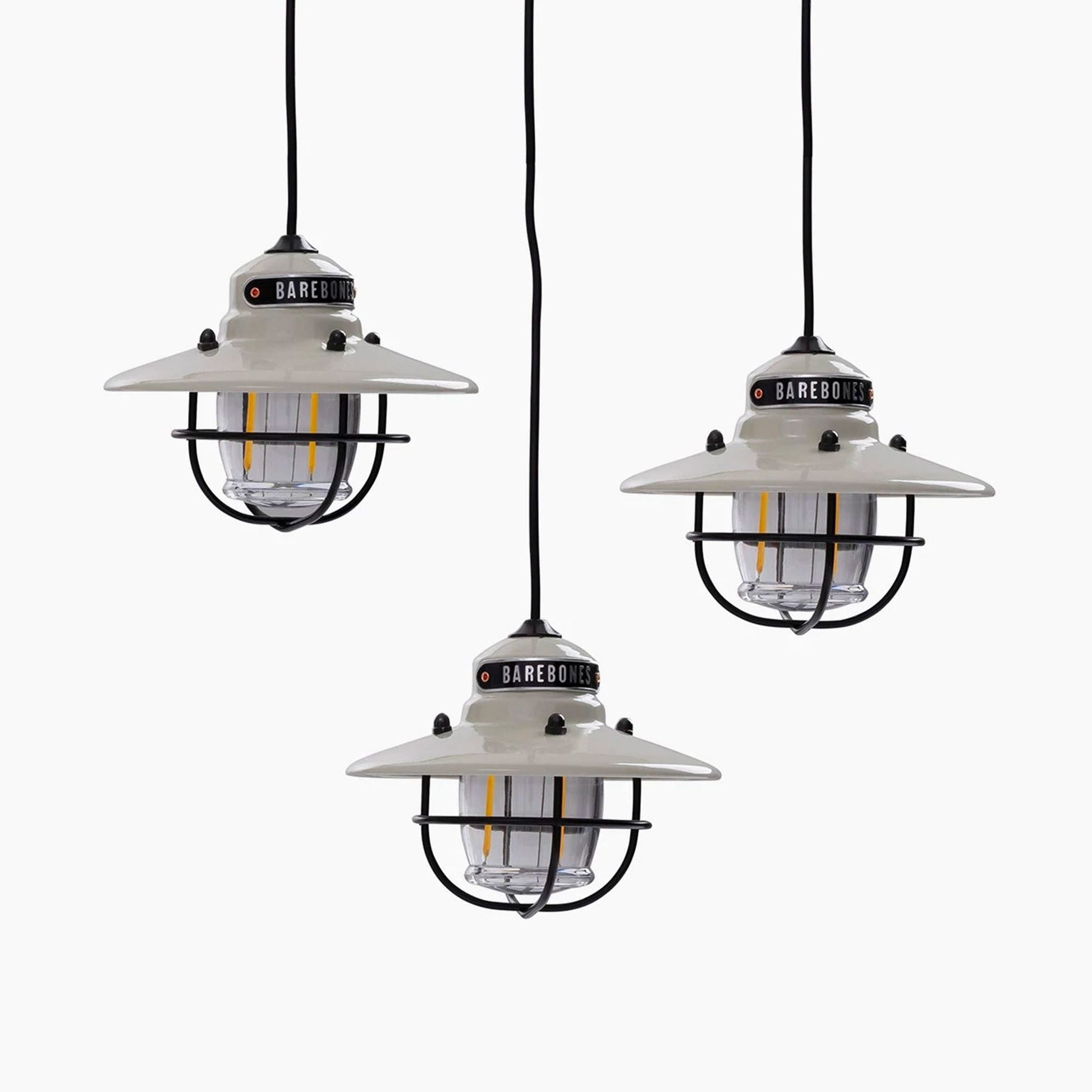 Barebones Edison Pendant String Lights Vintage White