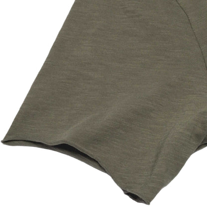 RIVAY Slub Cotton Pocket Tee in Olive