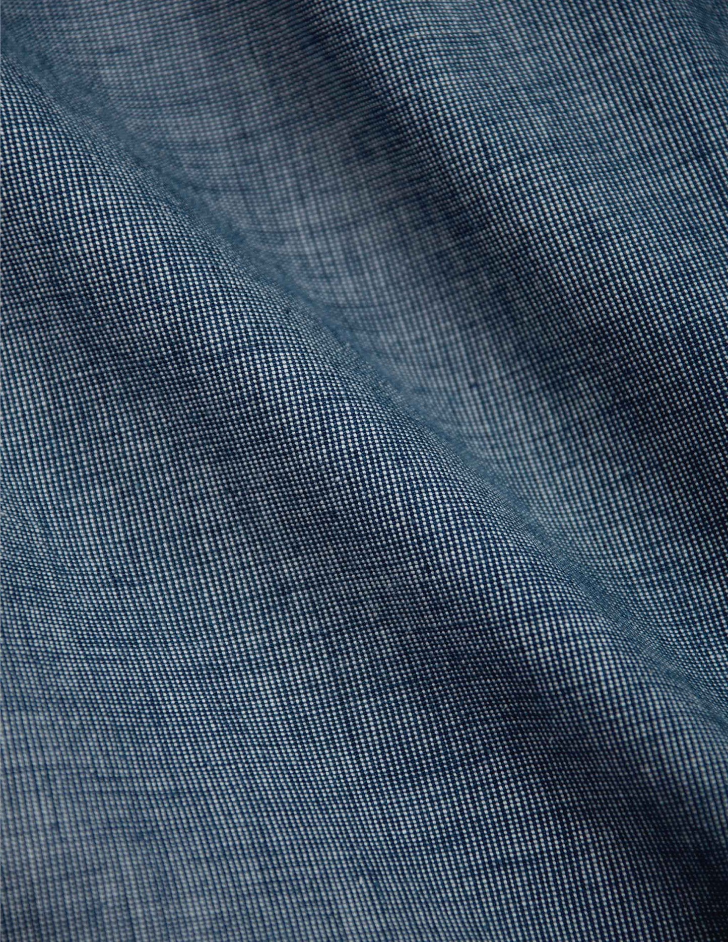 Hawker Indigo End-on-End Camp Shirt in Medium Wash