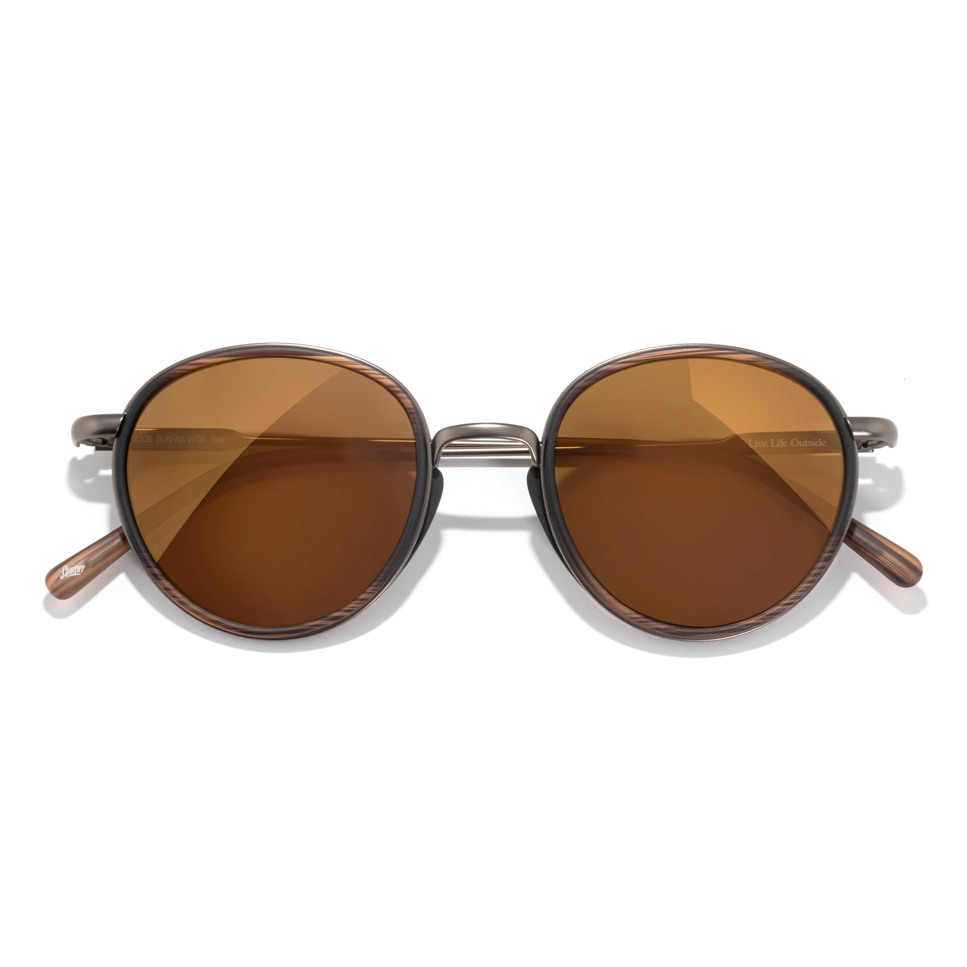 Sunski Baia Sunglasses Wire Tortoise Bronze