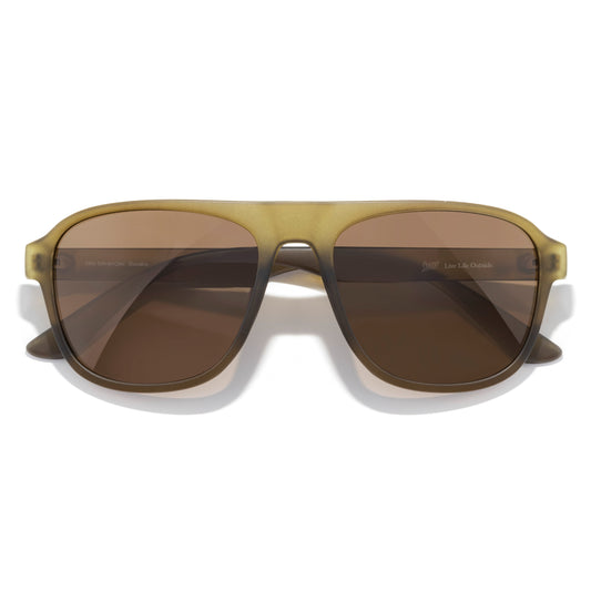 Sunski Shoreline Sunglasses Olive Amber