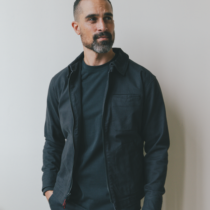 Service Jacket in Steel Twill and Teolai Flannel