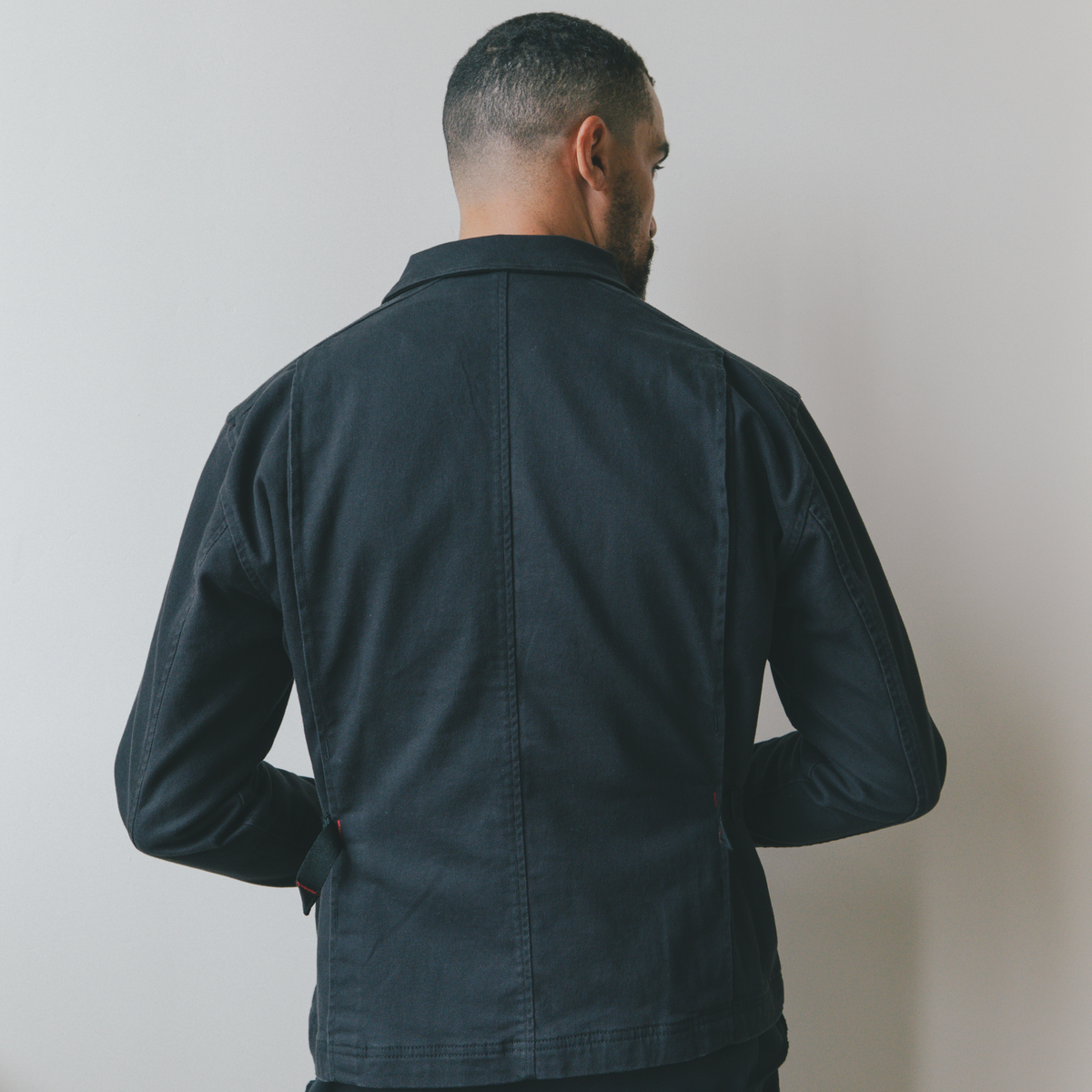 Service Jacket in Steel Twill and Teolai Flannel