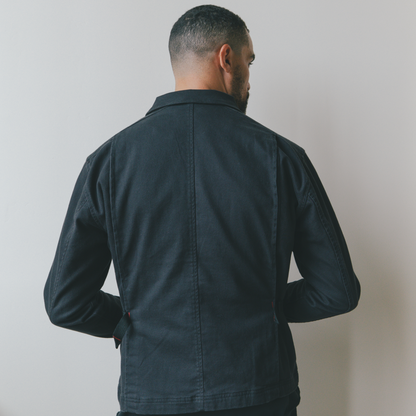 Service Jacket in Steel Twill and Teolai Flannel