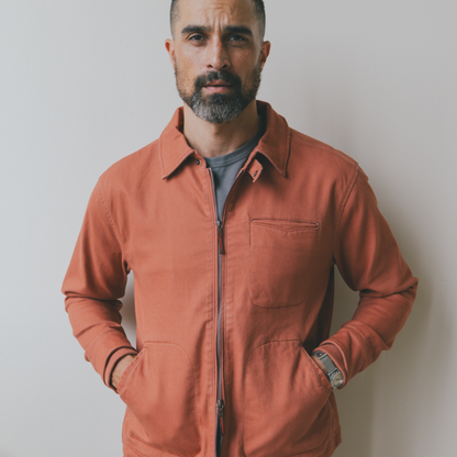 Service Jacket in Steel Twill and Teolai Flannel