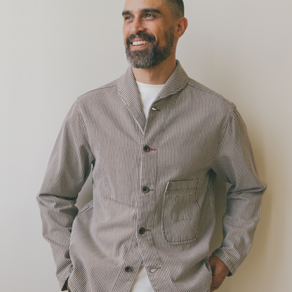 Shepherds Shirt in Coyote Hickory Stripe