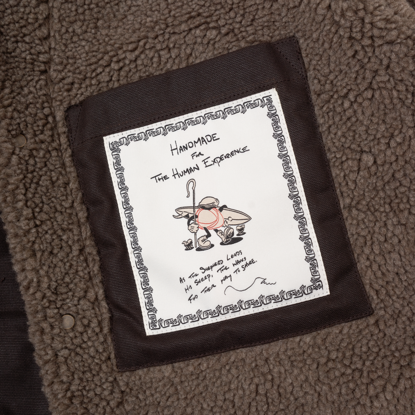 Imperfects Sherpa Shepherds Shirt in Waxed Canvas