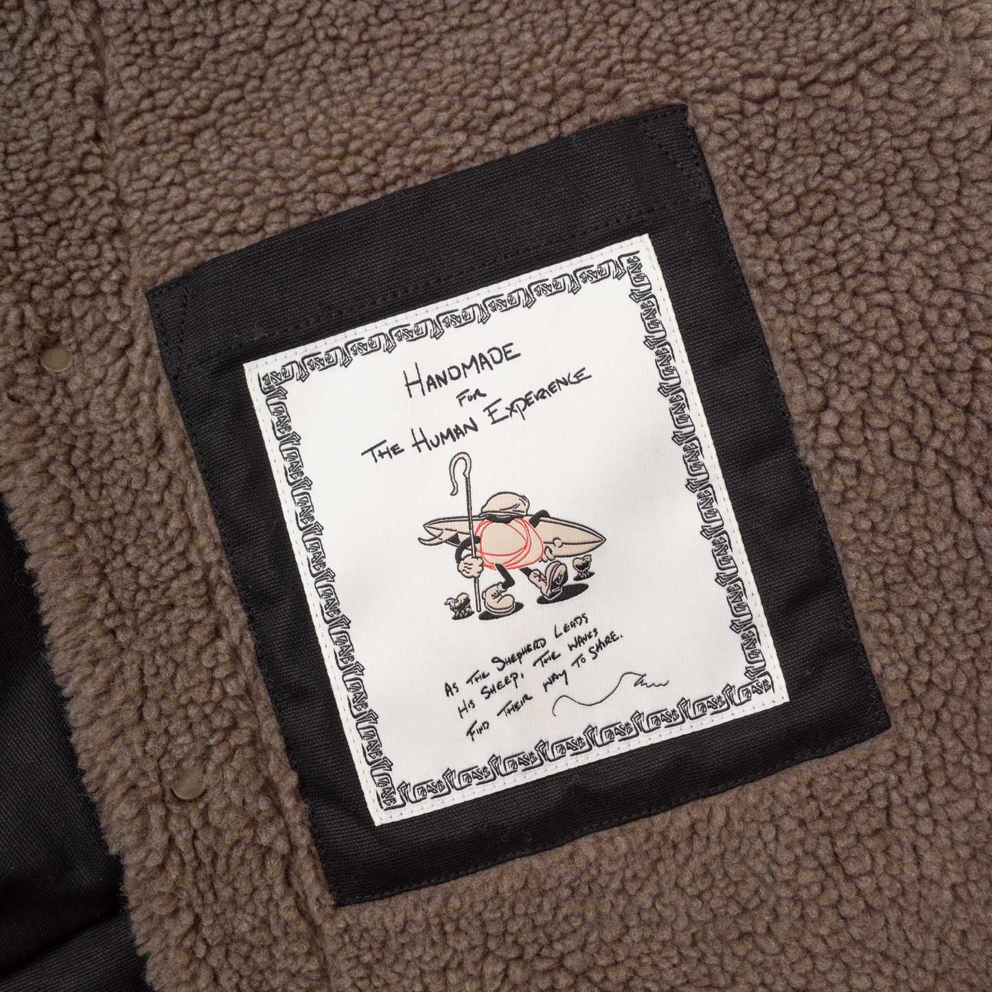 Imperfects Sherpa Shepherds Shirt in Waxed Canvas