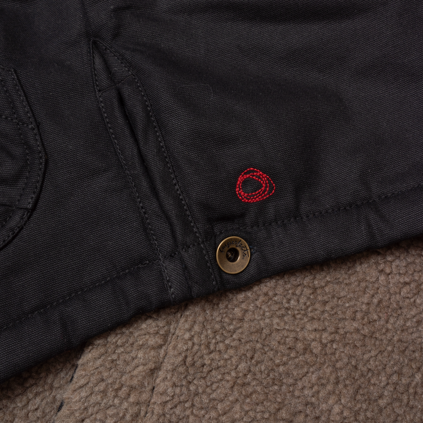 Imperfects Sherpa Shepherds Shirt in Waxed Canvas