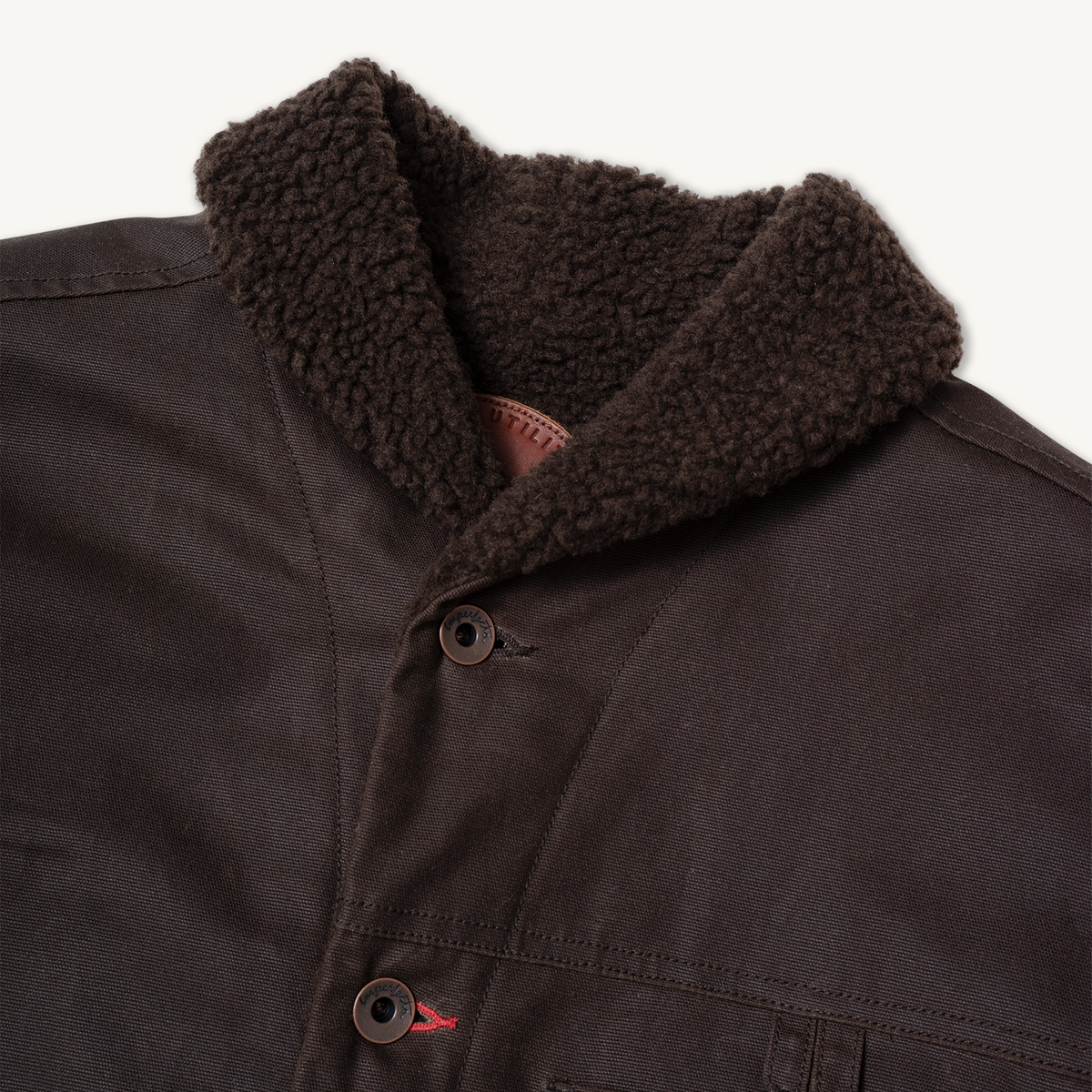 Imperfects Sherpa Shepherds Shirt in Waxed Canvas