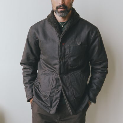 Imperfects Sherpa Shepherds Shirt in Waxed Canvas