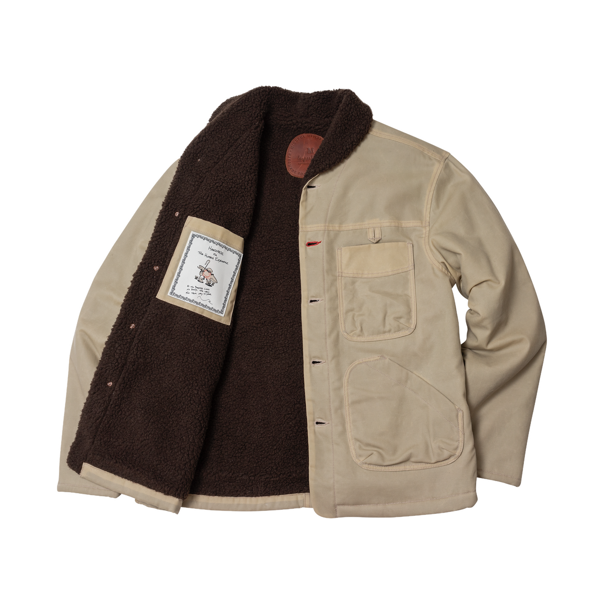 Imperfects Sherpa Shepherds Shirt in Waxed Canvas