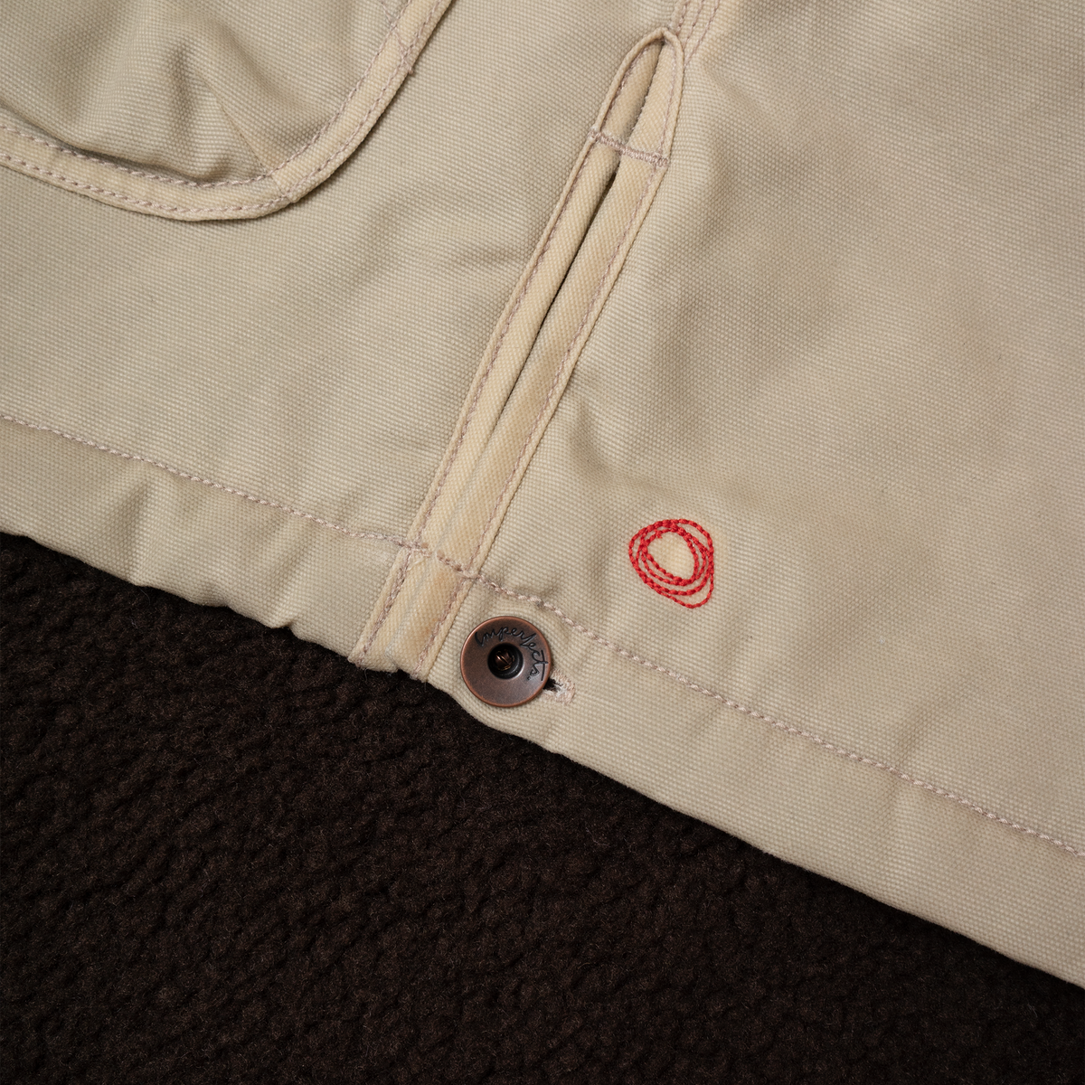 Imperfects Sherpa Shepherds Shirt in Waxed Canvas