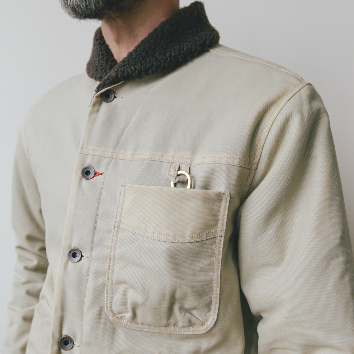 Imperfects Sherpa Shepherds Shirt in Waxed Canvas