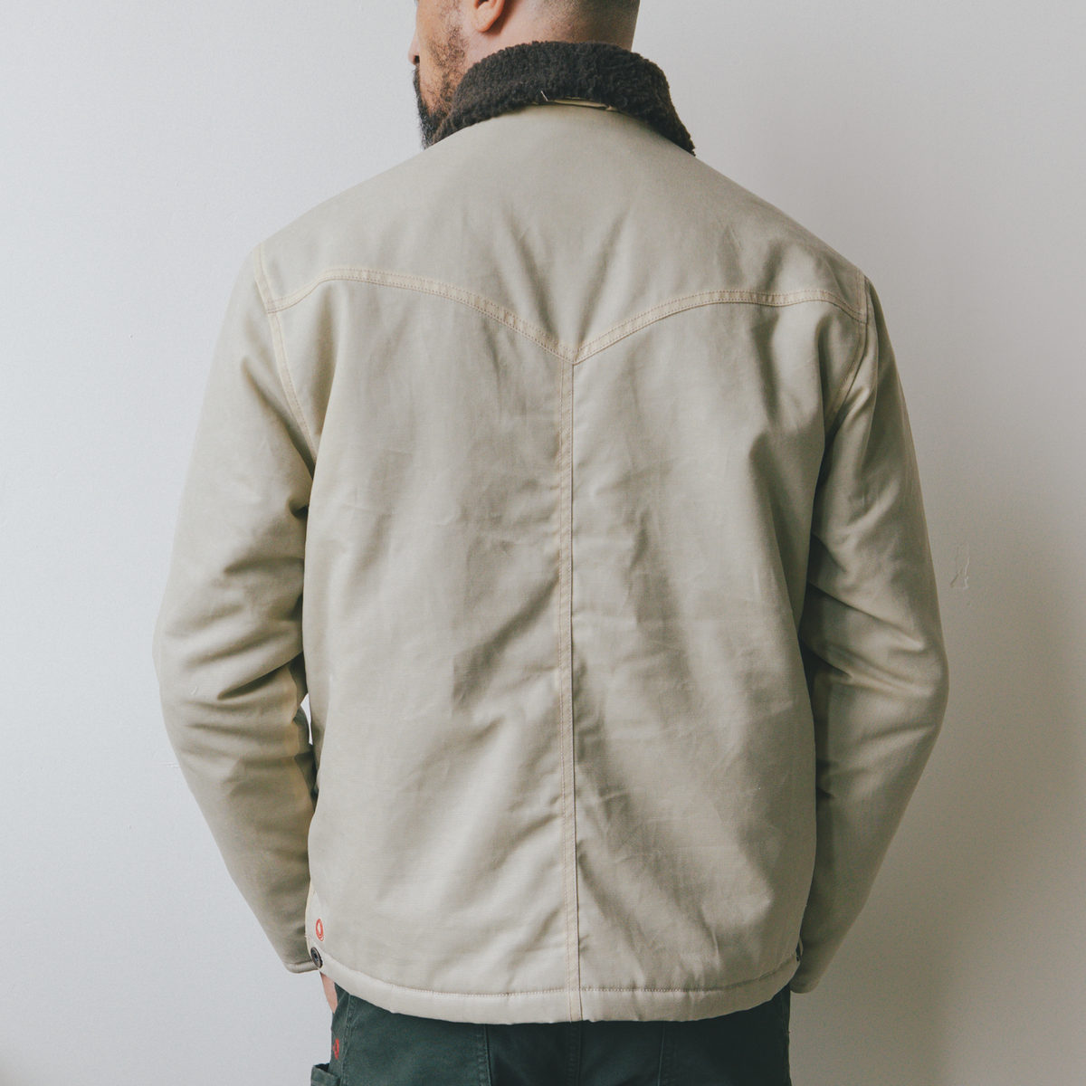 Imperfects Sherpa Shepherds Shirt in Waxed Canvas