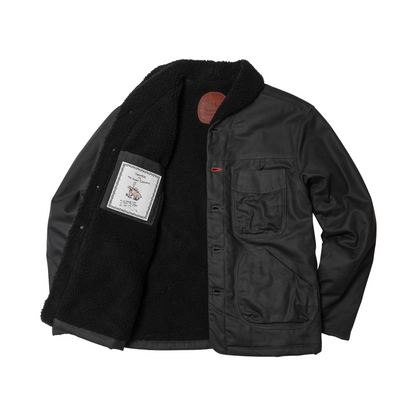 Imperfects Sherpa Shepherds Shirt in Waxed Canvas