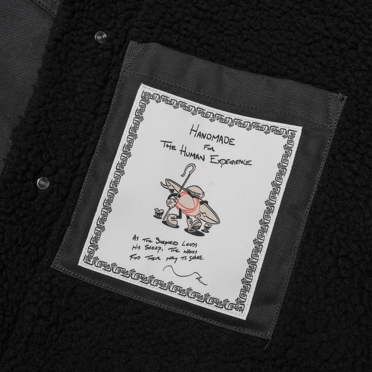 Imperfects Sherpa Shepherds Shirt in Waxed Canvas