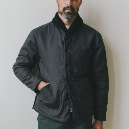 Imperfects Sherpa Shepherds Shirt in Waxed Canvas