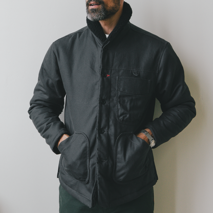 Imperfects Sherpa Shepherds Shirt in Waxed Canvas
