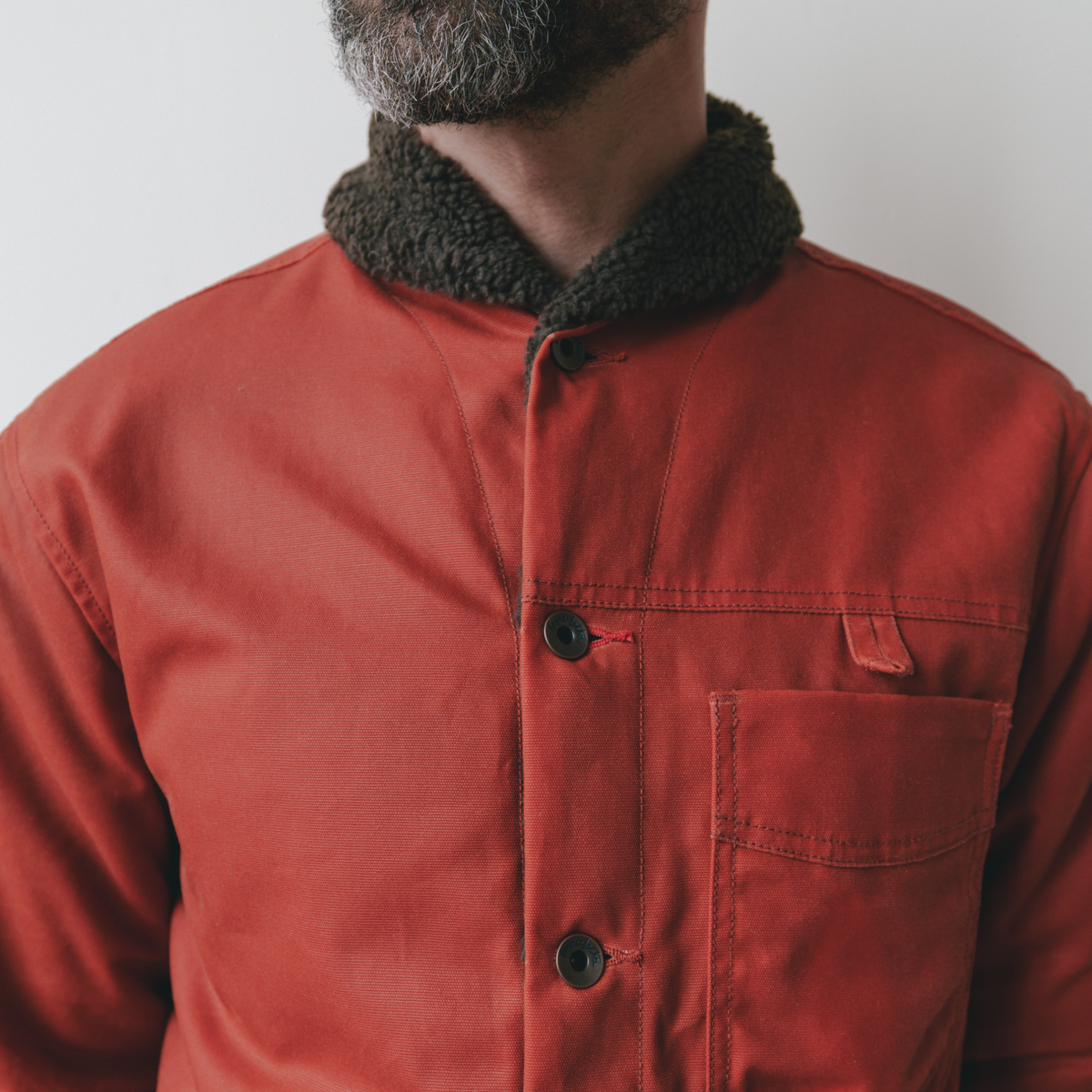 Imperfects Sherpa Shepherds Shirt in Waxed Canvas