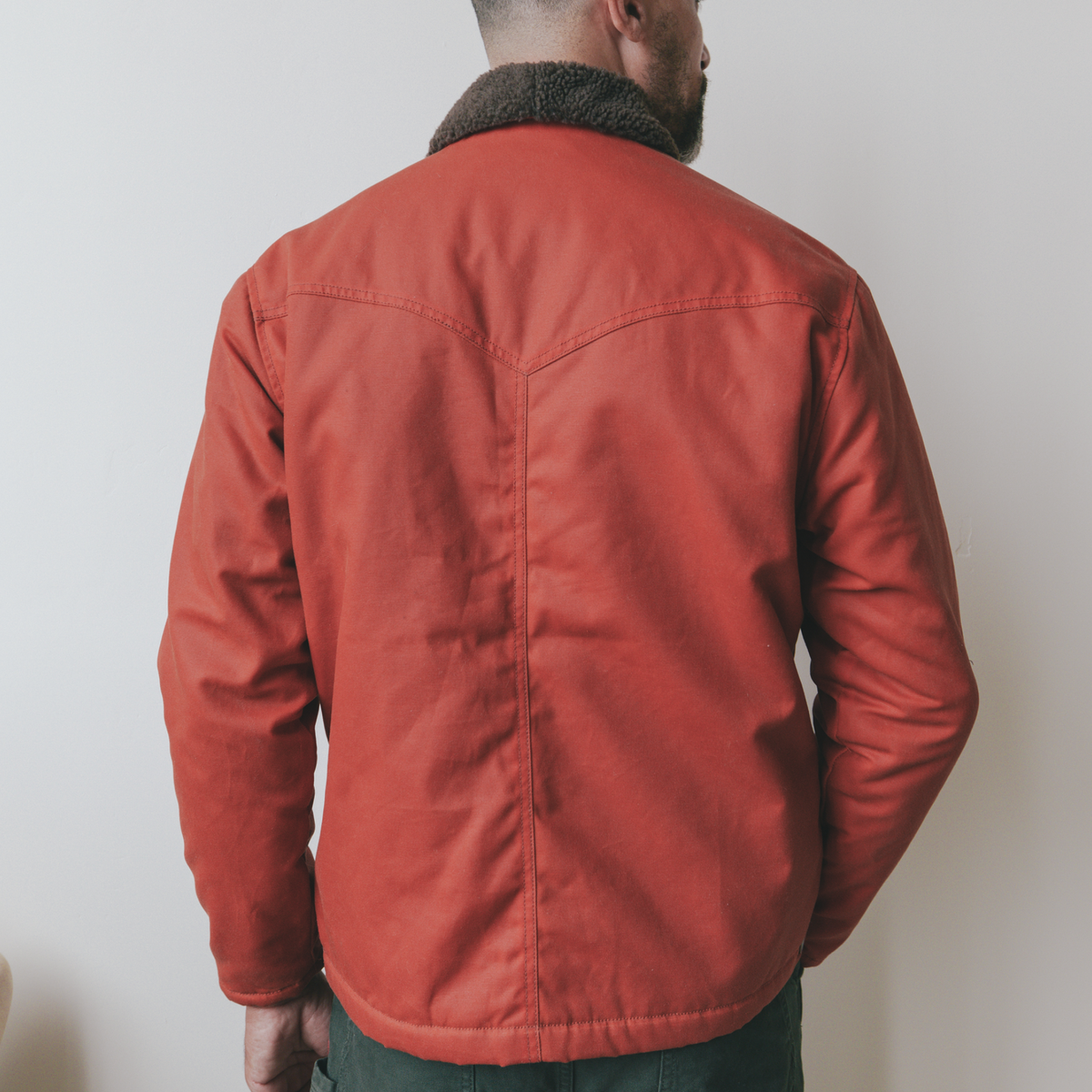 Imperfects Sherpa Shepherds Shirt in Waxed Canvas