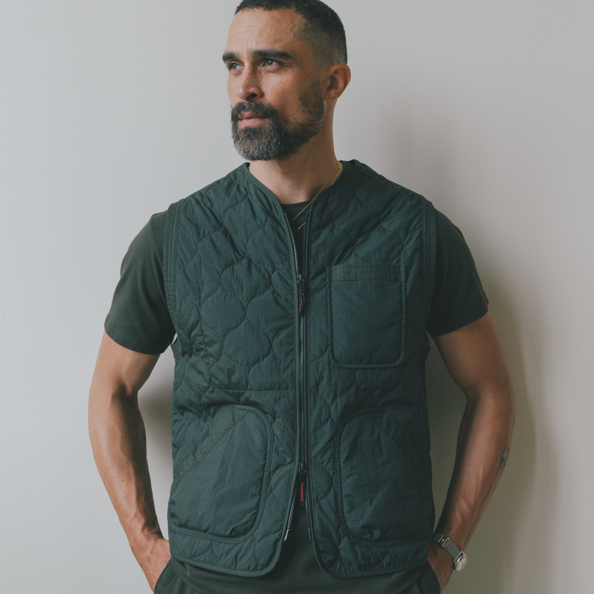 Shokunin Vest in Quilted Nylon